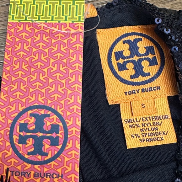 Never worn Tory Burch sequined dress. Navy size small. - Picture 4 of 5